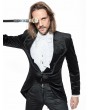 Pentagramme Black Gothic Vintage Velvet Swallow Tail Jacket for Men