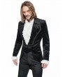 Pentagramme Black Gothic Vintage Velvet Swallow Tail Jacket for Men