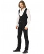 Pentagramme Black Gothic Military Style Striped Waistcoat For Men