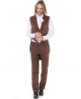 Pentagramme Dark Red Retro Gothic Noble Jacquard Swallow Tail Vest For Men