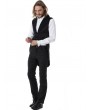 Pentagramme Black Retro Gothic Noble Jacquard Swallow Tail Vest For Men