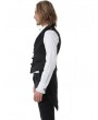 Pentagramme Black Retro Gothic Noble Jacquard Swallow Tail Vest For Men