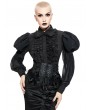 Pentagramme Black Gothic Retro Long Puffy Sleeve Shirt for Women