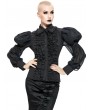 Pentagramme Black Gothic Retro Long Puffy Sleeve Shirt for Women