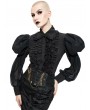 Pentagramme Black Gothic Retro Long Puffy Sleeve Shirt for Women