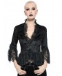 Pentagramme Black Retro Gothic Short Velvet Jacket for Women