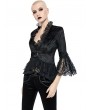 Pentagramme Black Retro Gothic Short Velvet Jacket for Women