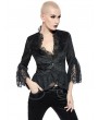 Pentagramme Black Retro Gothic Short Velvet Jacket for Women