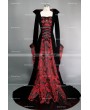 Black and Red Gothic Medieval Vampire Dress