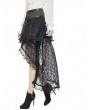 Pentagramme Brown Steampunk Striped Lace Asymmetrical Skirt