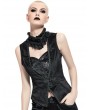 Pentagramme Black Retro Gothic Velvet Vest Top for Women