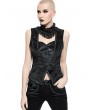 Pentagramme Black Retro Gothic Velvet Vest Top for Women