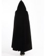 Pentagramme Black and Purple Long Gothic Velvet Hooded Long Cape For Women