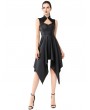 Pentagramme Black Gothic Sexy Faux Leather Irregular Dress