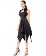 Pentagramme Black Gothic Sexy Faux Leather Irregular Dress