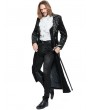 Pentagramme Black Retro Gothic Long Velvet Coat for Men