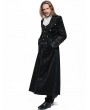 Pentagramme Black Retro Gothic Long Velvet Coat for Men
