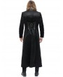 Pentagramme Black Retro Gothic Long Velvet Coat for Men