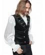 Pentagramme Black Retro Gothic Velvet Waistcoat for Men