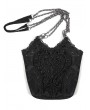 Devil Fashion Black Romantic Gothic Lace Double Chain Shoulder Bag