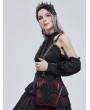 Devil Fashion Red Romantic Gothic Lace Double Chain Shoulder Bag