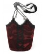 Devil Fashion Red Romantic Gothic Lace Double Chain Shoulder Bag