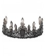 Devil Fashion Black Gothic Retro Dark Queen Style Crown Headdress