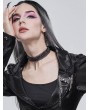 Devil Fashion Black Gothic Punk Skull Chain Brooch
