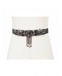 Devil Fashion Black Gothic Punk Crystal Glass Tassel Belt