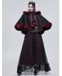 Devil Fashion Black and Red Retro Gothic Short Hooded Cloak for Women