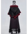 Devil Fashion Black and Red Retro Gothic Short Hooded Cloak for Women