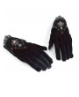 Devil Fashion Retro Gothic Elegant Velvet Lace Gloves for Women