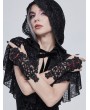 Devil Fashion Black Romantic Gothic Lace Gloves for Women