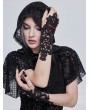 Devil Fashion Black Romantic Gothic Lace Gloves for Women