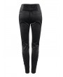 Devil Fashion Black Gothic Jacquard Long Slim Pants for Women