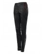 Devil Fashion Black Gothic Jacquard Long Slim Pants for Women