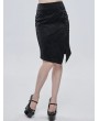 Devil Fashion Black Elegant Gothic Jacquard Irregular Short Skirt