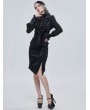 Devil Fashion Black Elegant Gothic Jacquard Irregular Short Skirt