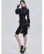 Devil Fashion Black Elegant Gothic Jacquard Irregular Short Skirt
