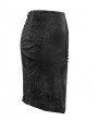 Devil Fashion Black Elegant Gothic Jacquard Irregular Short Skirt