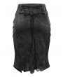 Devil Fashion Black Elegant Gothic Jacquard Irregular Short Skirt