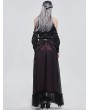 Devil Fashion Black and Red Vintage Gothic Long Prom Party Skirt