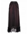 Devil Fashion Black and Red Vintage Gothic Long Prom Party Skirt