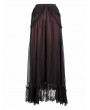 Devil Fashion Black and Red Vintage Gothic Long Prom Party Skirt