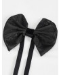 Devil Fashion Black Gothic Retro Jacquard Bowtie for Men