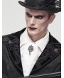 Devil Fashion White Gothic Vintage Jacquard Long Scarf for Men