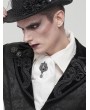 Devil Fashion White Gothic Vintage Jacquard Long Scarf for Men