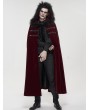 Devil Fashion Red Gothic Winter Warm Long Hooded Faux Fur Cloak for Men