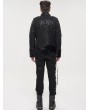 Devil Fashion Black Gothic Punk Do Old Style Daily Wear Short Jacket for Men