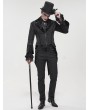 Devil Fashion Black Gothic Patterned Party Swallow Tail Coat for Men